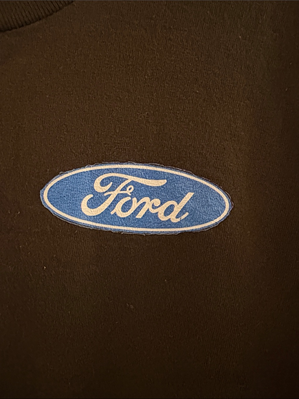 Retro Mens XL Ford Truck Brown Tee with Dog - Picture 4 of 4